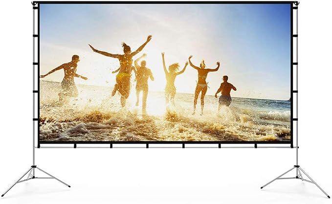 Projector Screen 120 inch, Vamvo Outdoor Indoor Projector Screen with Stand, Portable Movie Proje... | Amazon (UK)