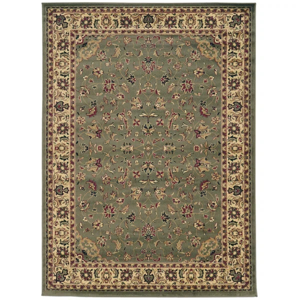 Safira Machine Woven / Power Loomed Performance Green Sage Rug | Wayfair North America