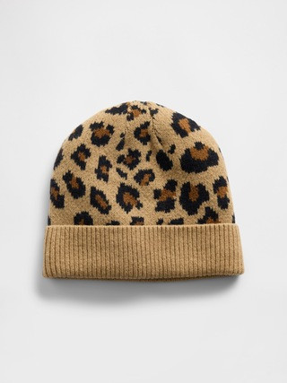 Kids CashSoft Leopard Beanie | Gap (US)