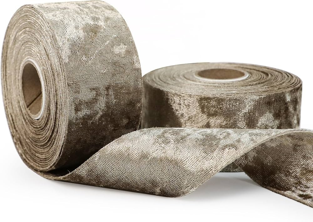 Amazon.com: Keypan Velvet Ribbon 1-1/2 inch Wide Double-Sided Glossy Fabric Ribbons for Christmas... | Amazon (US)