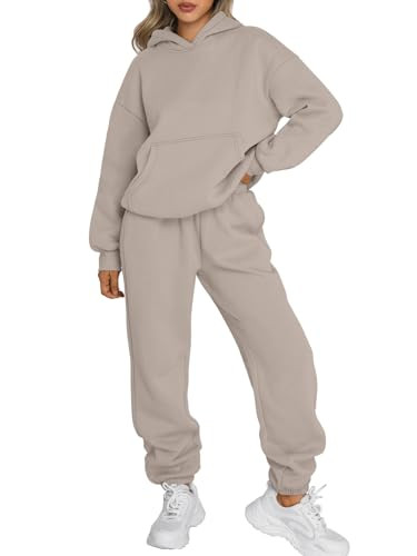 Trendy Queen Sweatsuits Women 2 Piece Outfit Two Piece Lounge Sets Hoodies and Sweatpants Fall Fa... | Amazon (US)