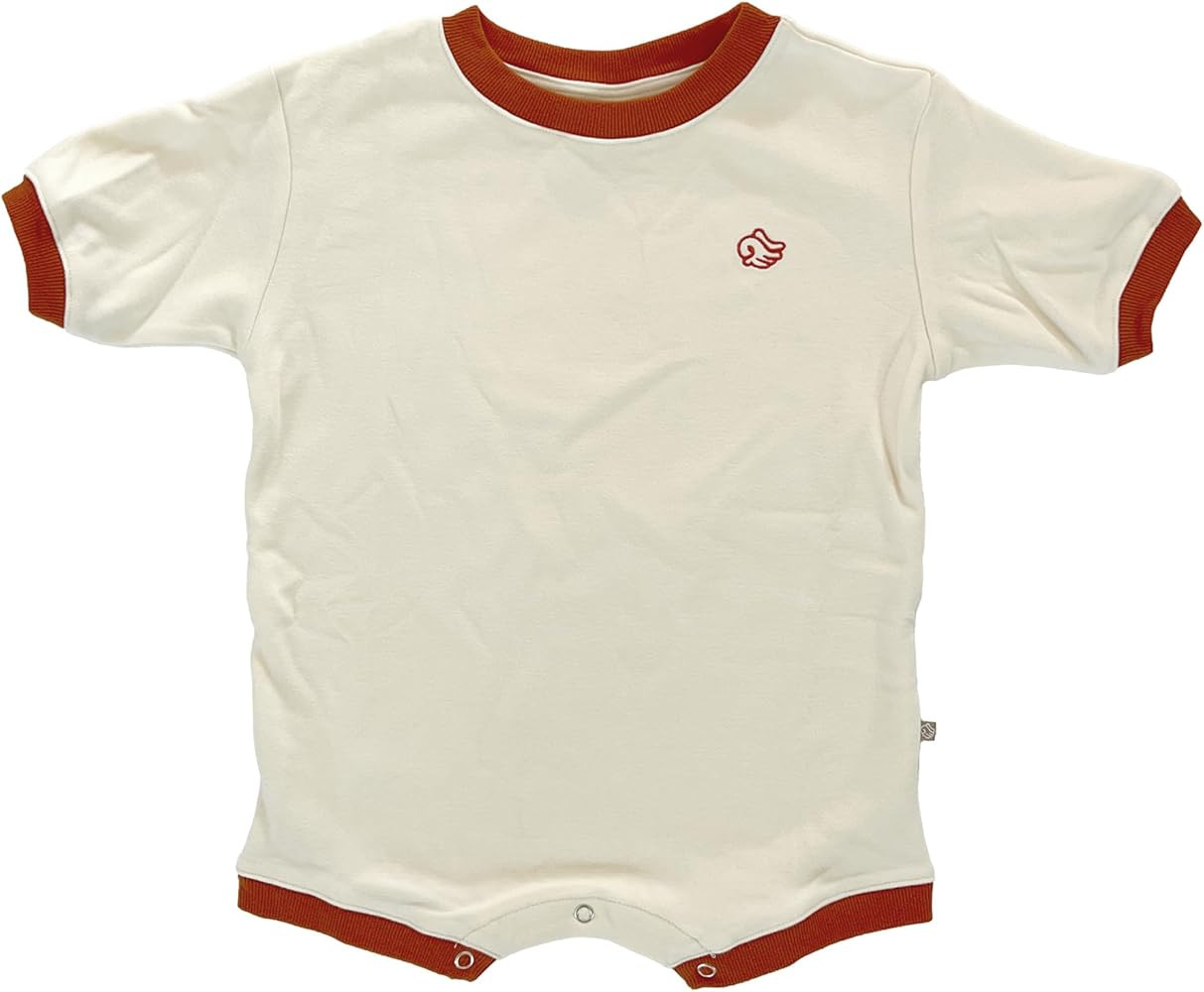 Geneve Oversized Brushed Jersey Romper - Angel Wing Embroidery - Cozy | Amazon (US)