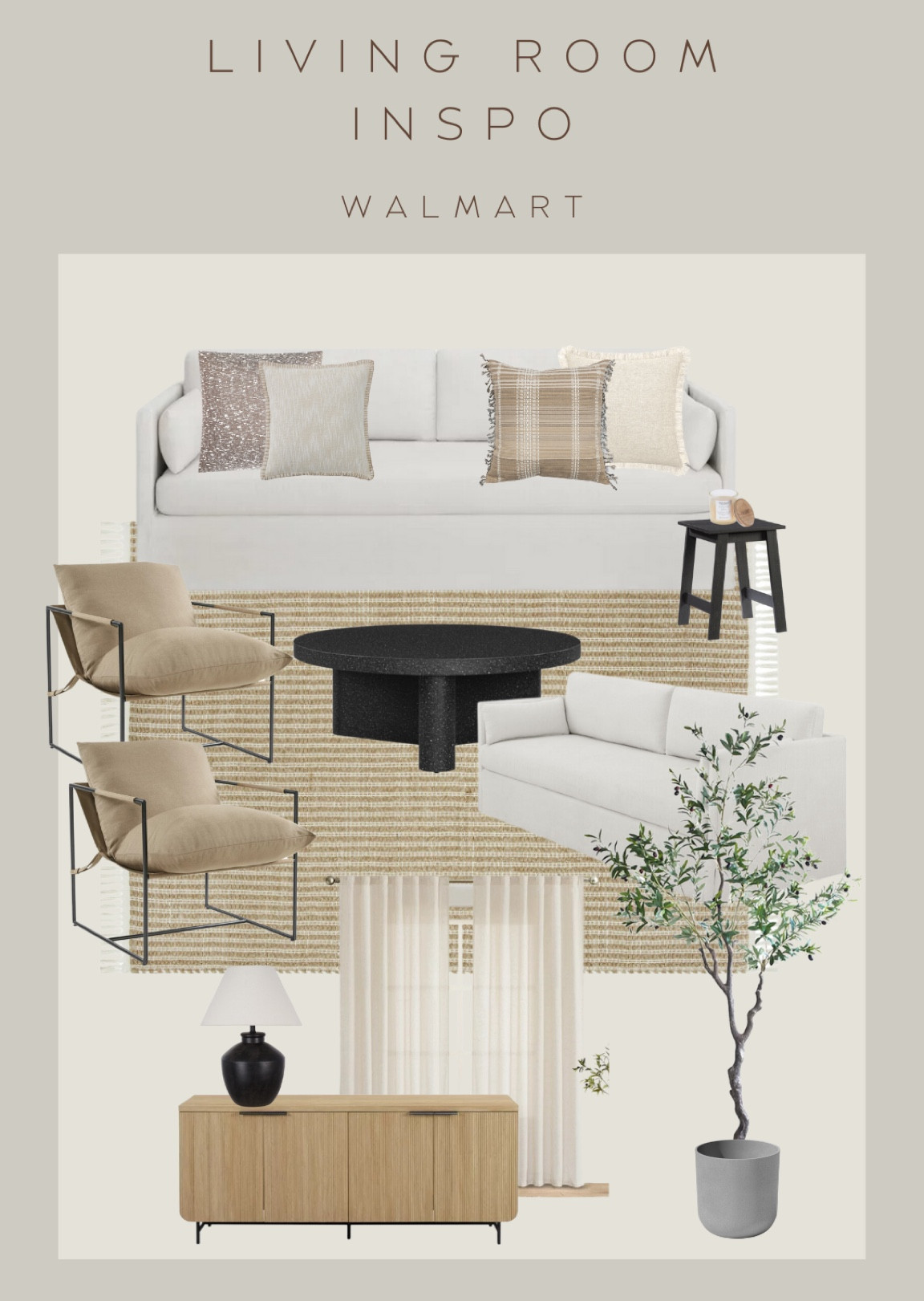 Affordable living room - all from Walmart!