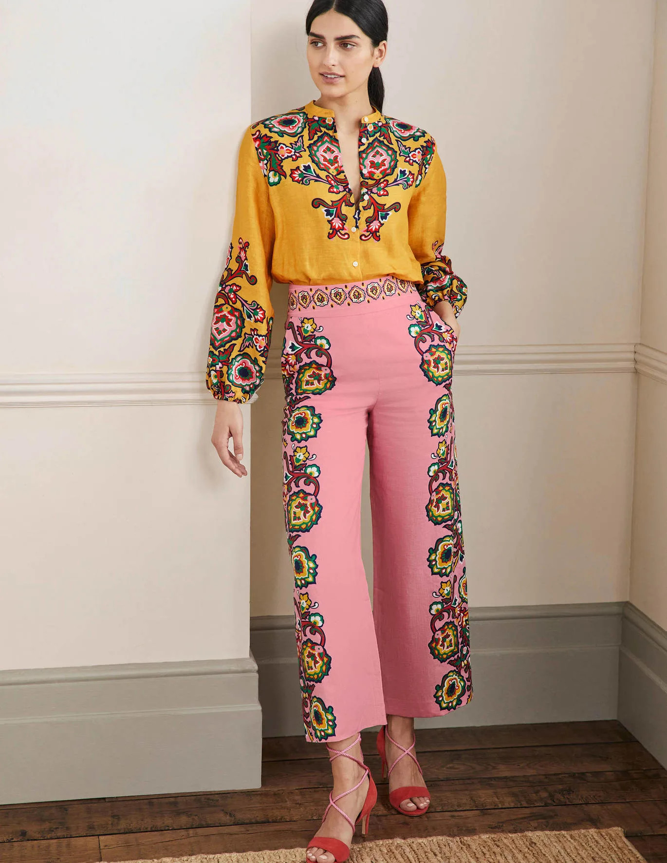 Printed Linen Pants | Boden (US)