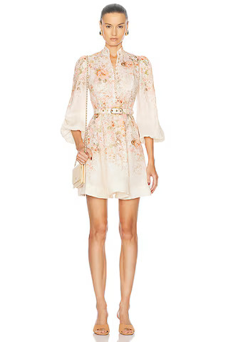Illustration Buttoned Mini Dress | FWRD 