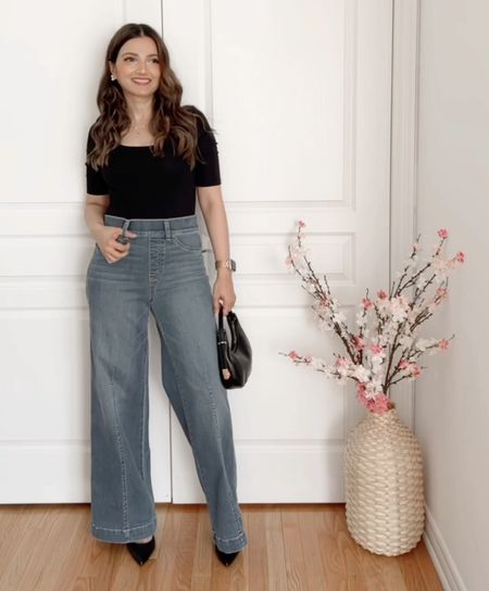 Spanx Seamed Front Wide Leg Jeans, Vintage Indigo in size S 

Use code ZEBAXSPANX for 10% off entire purchase + free shipping on spanx.ca

#LTKFind #LTKstyletip #LTKworkwear