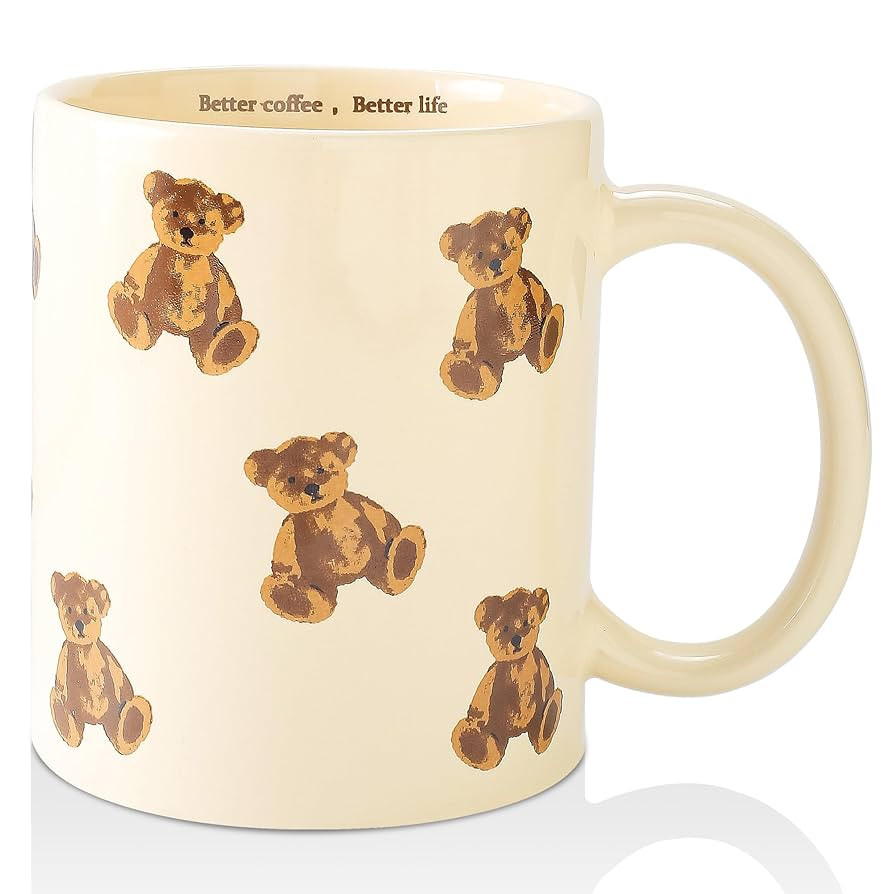 Cute Teddy Bear Coffee Mug- Cartoon Bear Cups-Adorable Gifts for Kids and Women-Ceramic Mug for H... | Amazon (US)