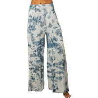 Indigo Tie-Dye Wide Leg Pants Handmade Boho Chic Rayon Blend | Etsy (US)