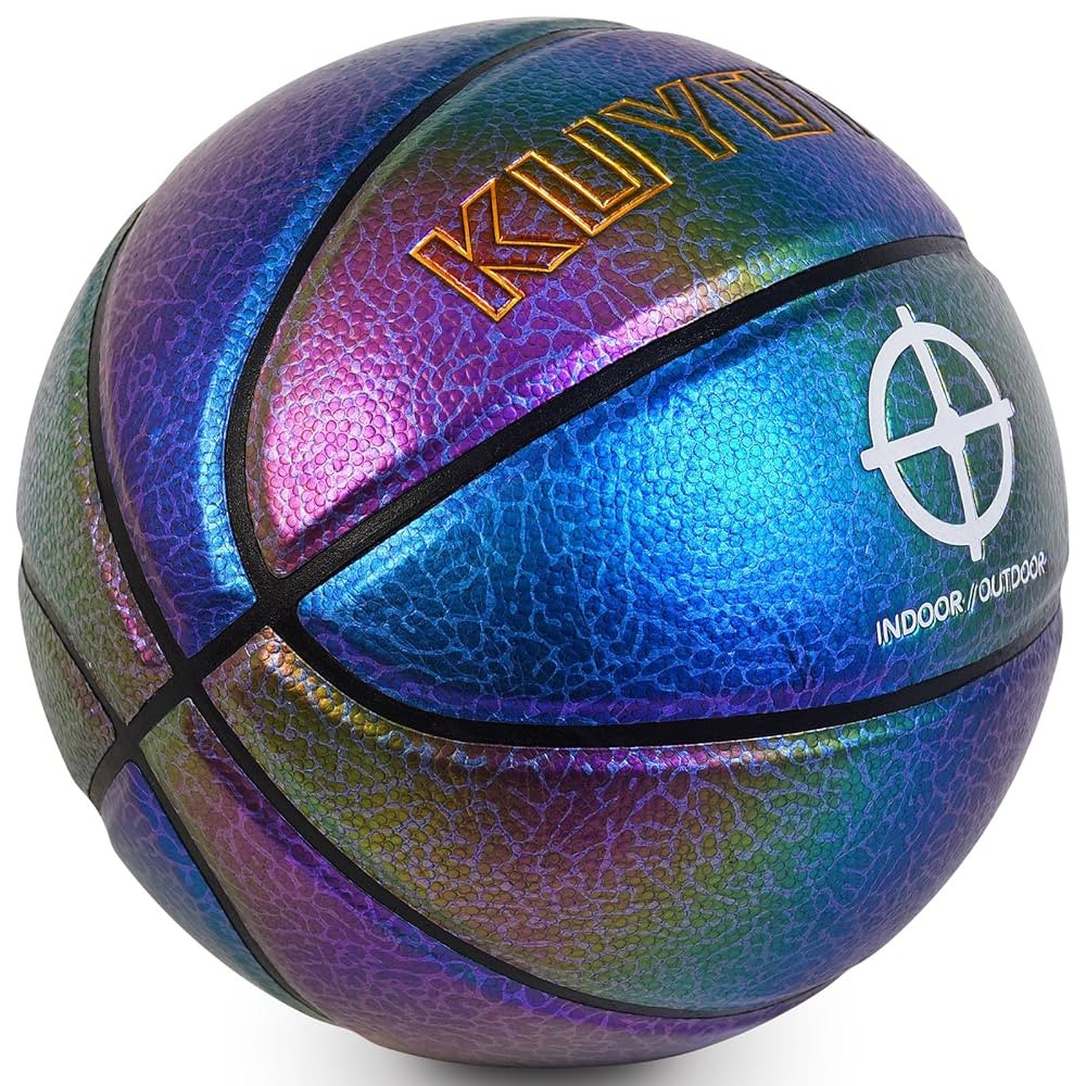 KUYOTQ Kids Youth Women Basketball - Shiny Purple Leather Size 3/4/5/6 - 22/25.5/27.5/28.5" Dazzl... | Amazon (US)