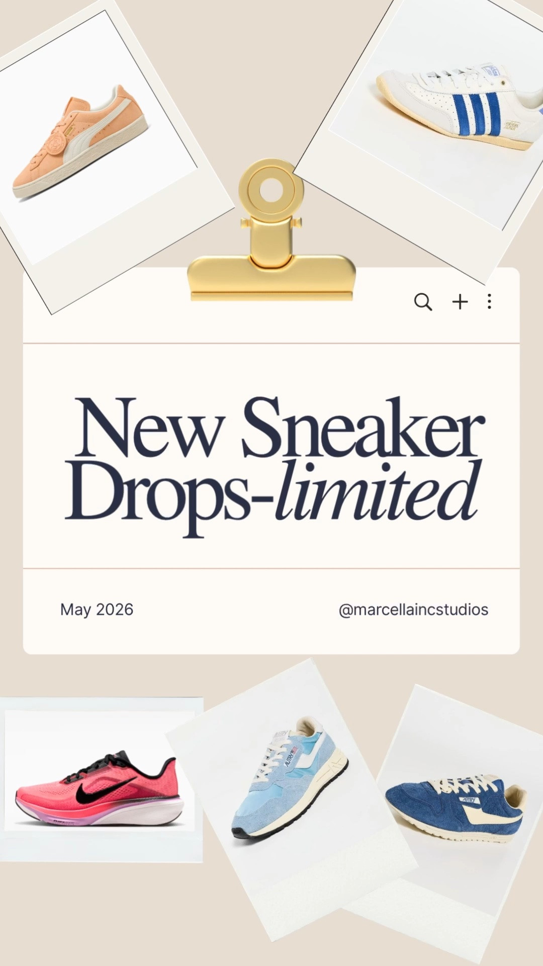 NEW SNEAKERS WEEK OF 5/25👟 these go fast, if they have your size grab them now! This includes styles from the month of May.🍒￼
1. Autry- premium European perfect color way for summer.
2. adidas Japan- replace your Samba for summer with this sleek silhouette may run narrow 3. Puma Surde- elevated suede from a British Tannery 4. Salomon- the new @IT girl” #ltkshoecrush #adidasjapan #adidassamba #newsneakers￼￼