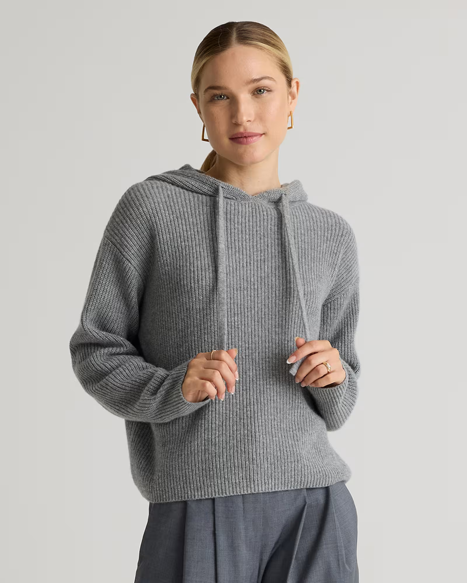 Mongolian Cashmere Fisherman Pullover Hoodie | Quince