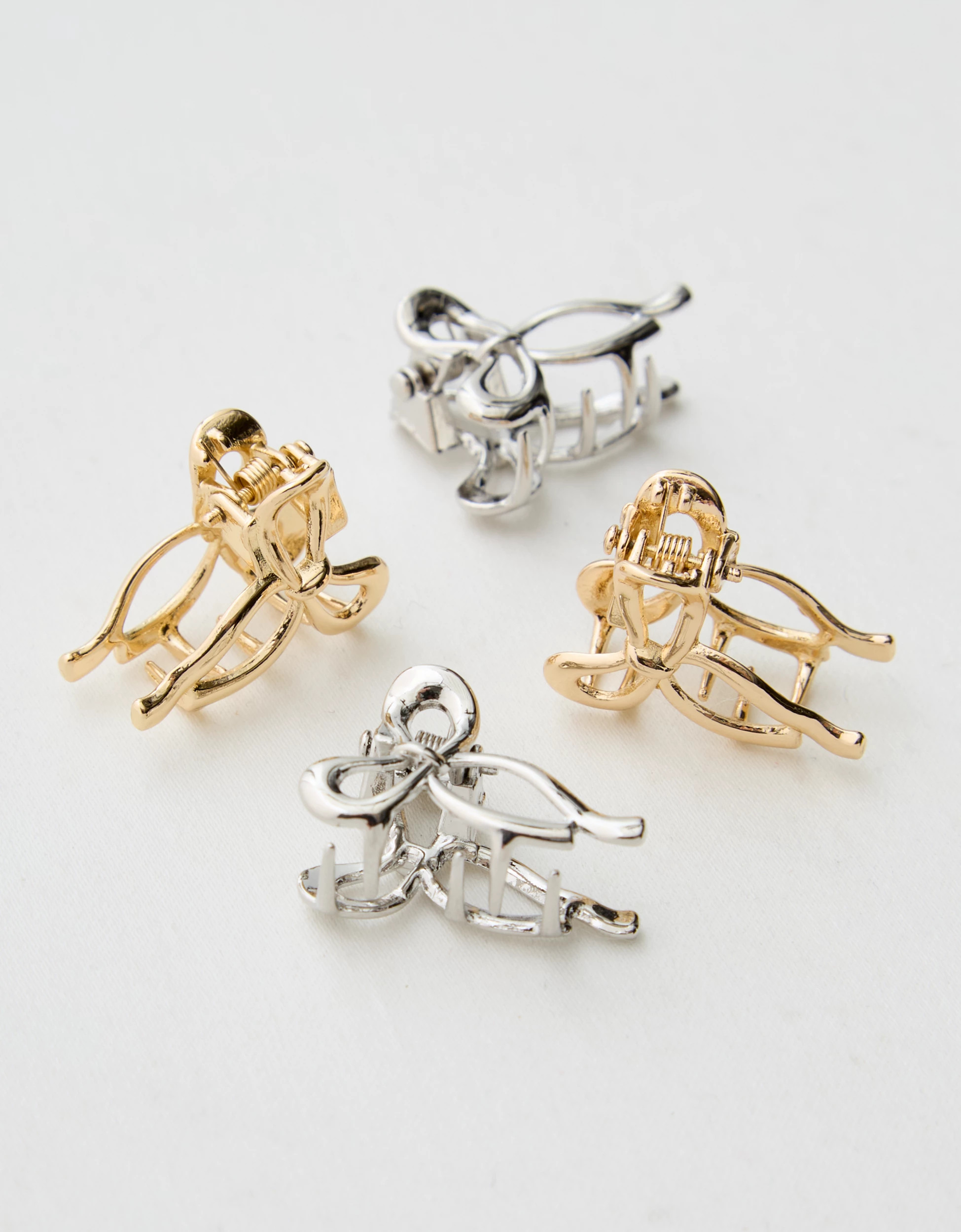 Aerie Mini Metal Bow Clip 4-Pack | Aerie