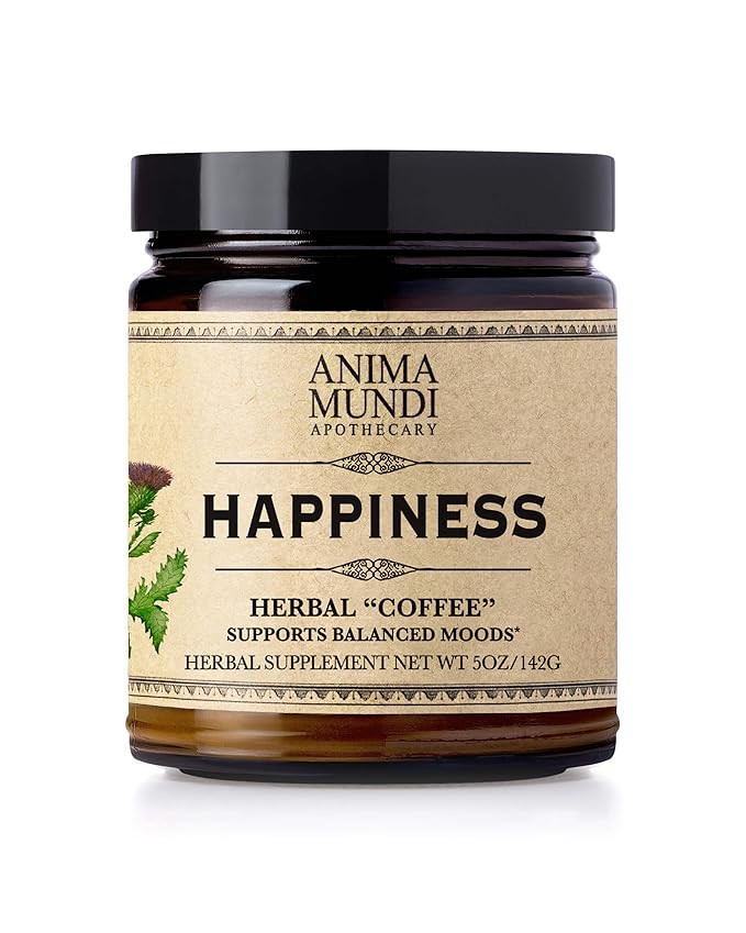 Anima Mundi Apothecary Happiness Powder - Energizing Herbal Coffee Powder with Ashwagandha, Rhodi... | Amazon (US)