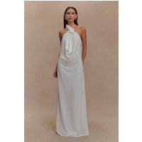 Rosalia Cowl Neck Maxi Dress - White I MESHKI I Size XXS | MESHKI US