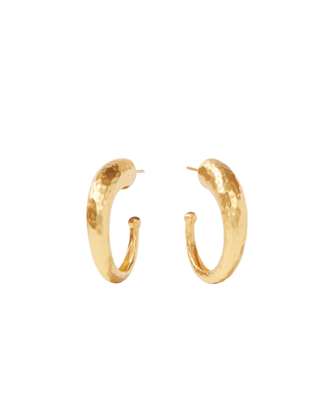 MEDIUM HAMMERED HOOP GOLD / M | FEBE Clothing