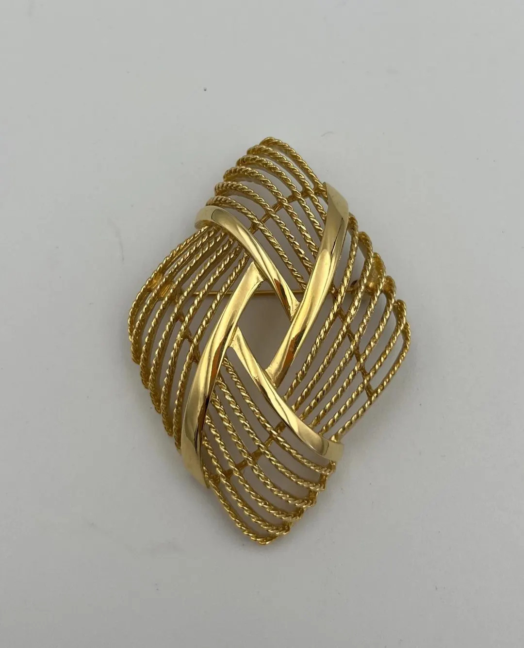 Vintage Monet Gold Brooch – Filigree Clip Pin | Etsy (US)