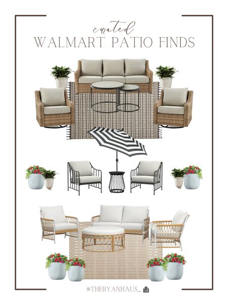 Walmart patio finds! I love all of these Walmart outdoor patio sets, and they’re all affordably priced too! I ordered some of these planters as well for our Washington home and can’t wait to style them! 

Walmart patio, outdoor services, planters, patio sets, umbrella, outdoor rugs, outdoor furniture 

#LTKSeasonal #LTKstyletip #LTKhome