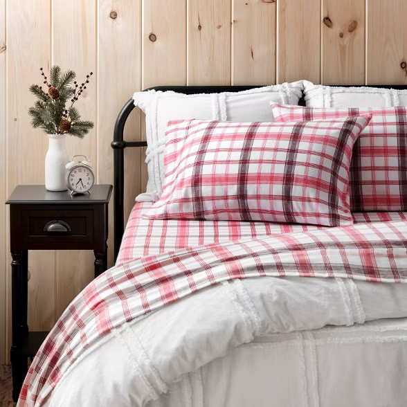 Durham Plaid Flannel Sheet Set - Martha Stewart | Target