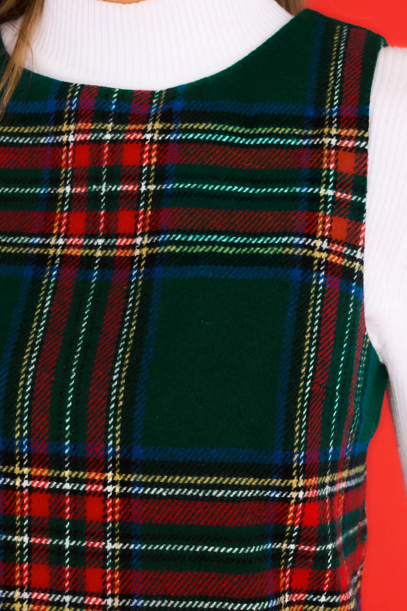 Sentimental Feeling Green Plaid Dress | Red Dress 