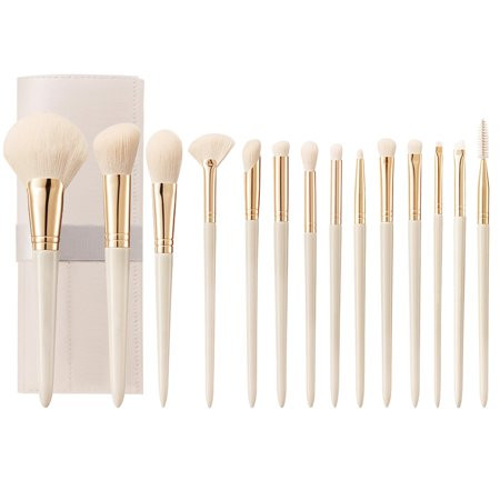 Makeup Brush Gift Set 14Pcs Professional Makeup Brush Premium Synthetic Kabuki Brush Set Foundation Concealer Blush Highlighter Brush Eyeshadow Loose Powder Brush Blend Makeup Brush Set C14 | Walmart (US)