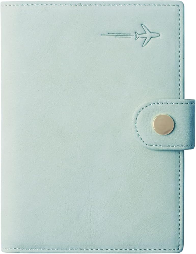 Genuine Leather Passport Case, RFID Passport Cover with Credit Card Holder for Women and Men Fami... | Amazon (US)