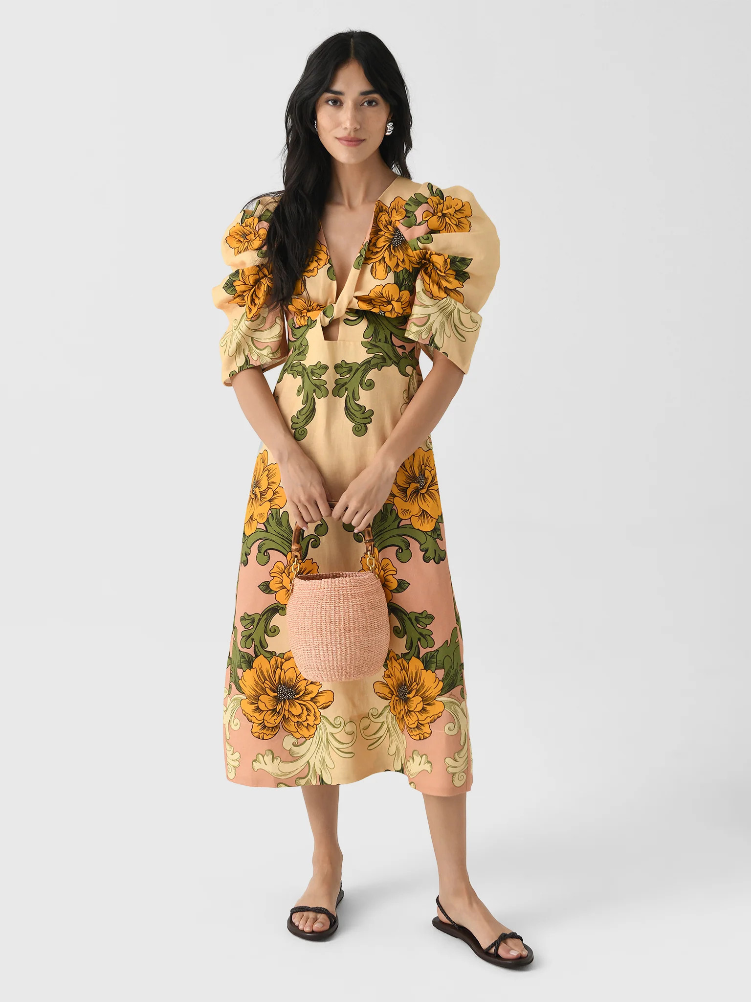 FARM RIO
                      
                     Women's Delicate Flower Arabesques Short Sle... | Saint Bernard