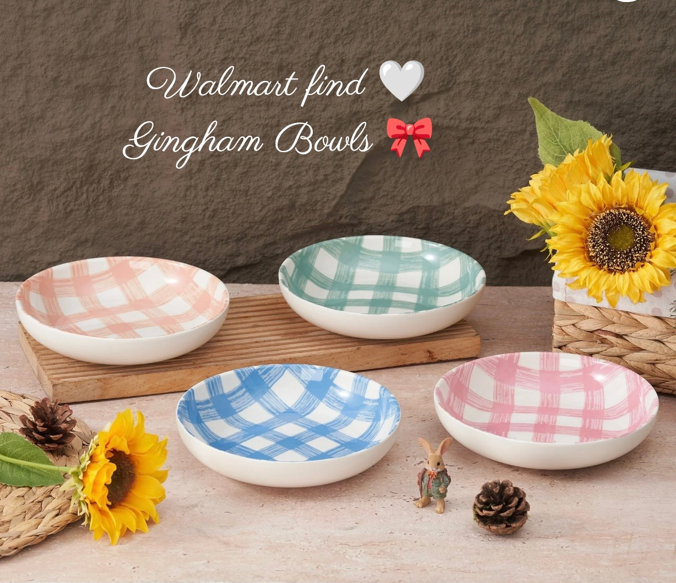 These gingham bowls from Walmart are even cuter in person 🤍🌸
Perfect for spring tables, Easter brunch, or everyday in the kitchen.

Linked here if you want them!


#LTKfoodie #LTKHome #LTKSeasonal