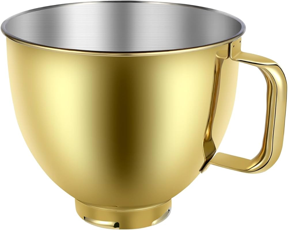 Golden Heavy Duty Stainless Steel Mixer Bowl 5QT For KitchenAid Artisian&Classic Tilt-head Stand ... | Amazon (US)