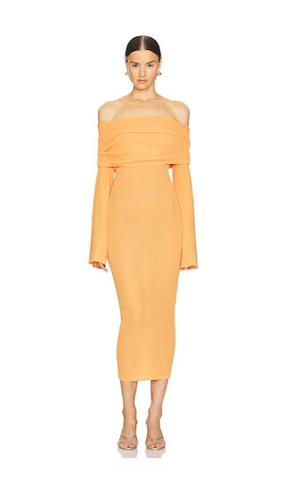 Tallulah Midi Dress in Papaya | Revolve Clothing (Global)