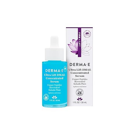 DERMA E Ultra Lift DMAE Concentrated Serum – All Natural Skin Firming & Hydrating Serum with Co... | Amazon (US)