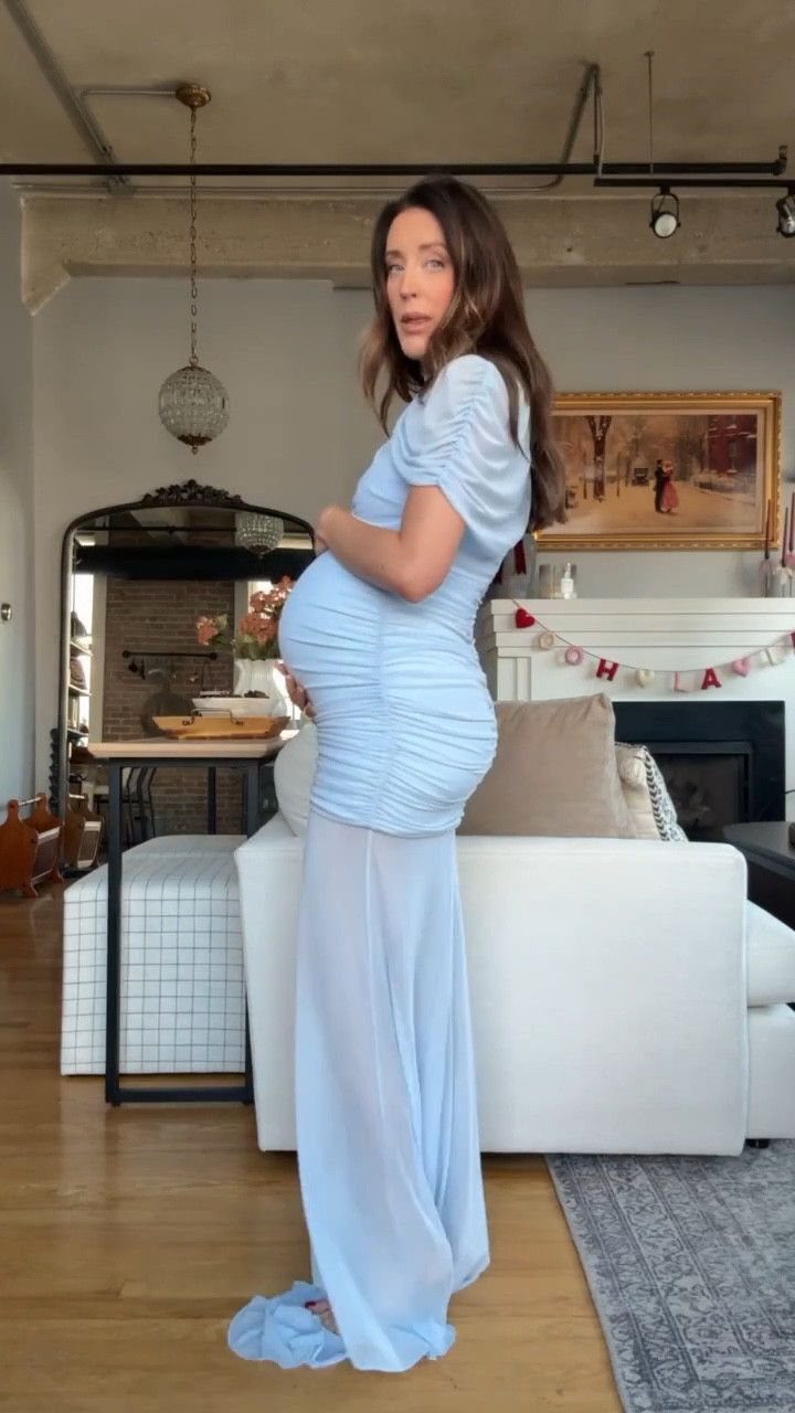 Stunning chiffon illusion dress perfect for a baby boy shower dress or summer wedding 

#LTKBump #LTKootd