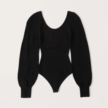 Scoopneck Knit Bodysuit | Abercrombie & Fitch (US)