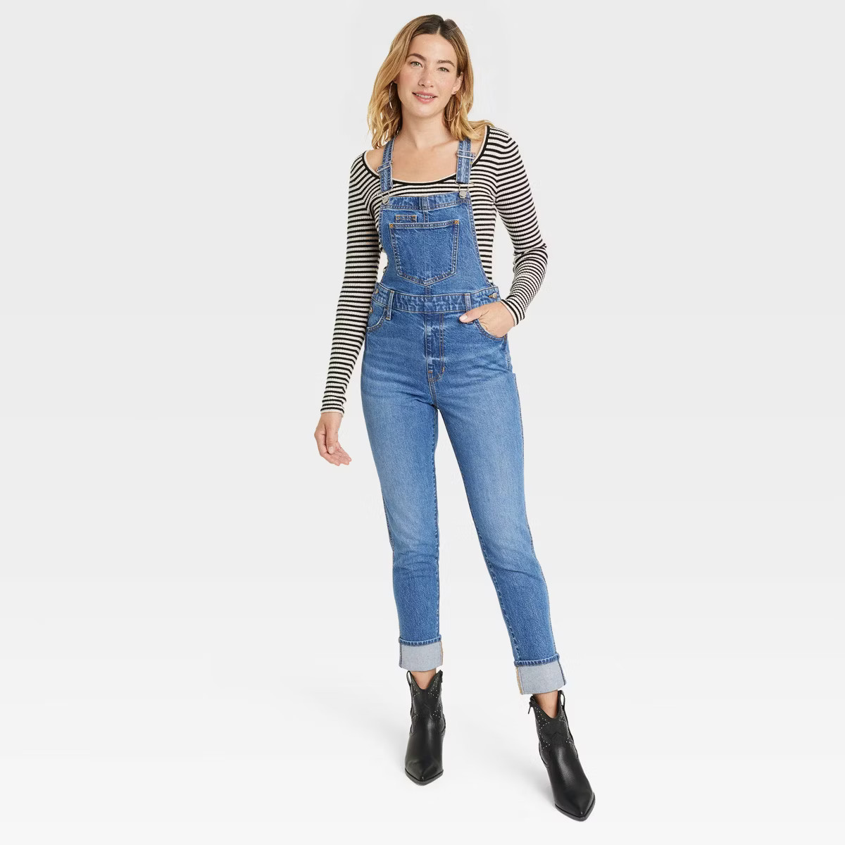 Women's Denim Overalls - Universal Thread™ Medium Wash | Target