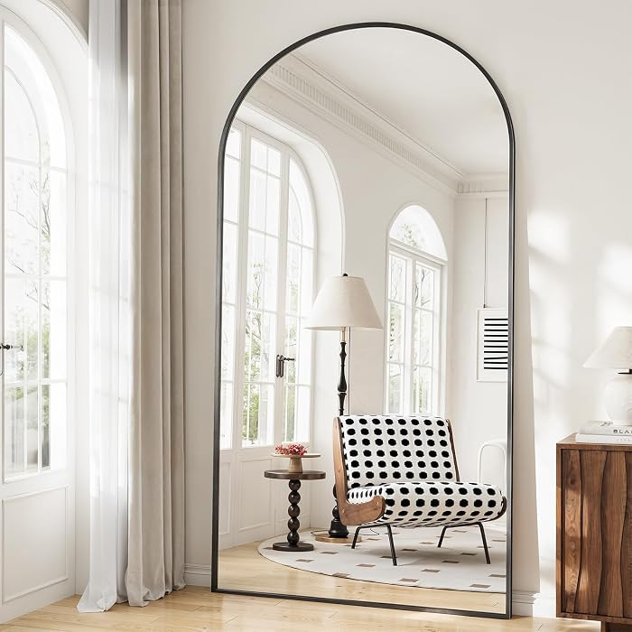 Oversized Full Length Mirror, 38"x77" Large Arched Floor Mirror Full Length with Stand, Room Deco... | Amazon (US)