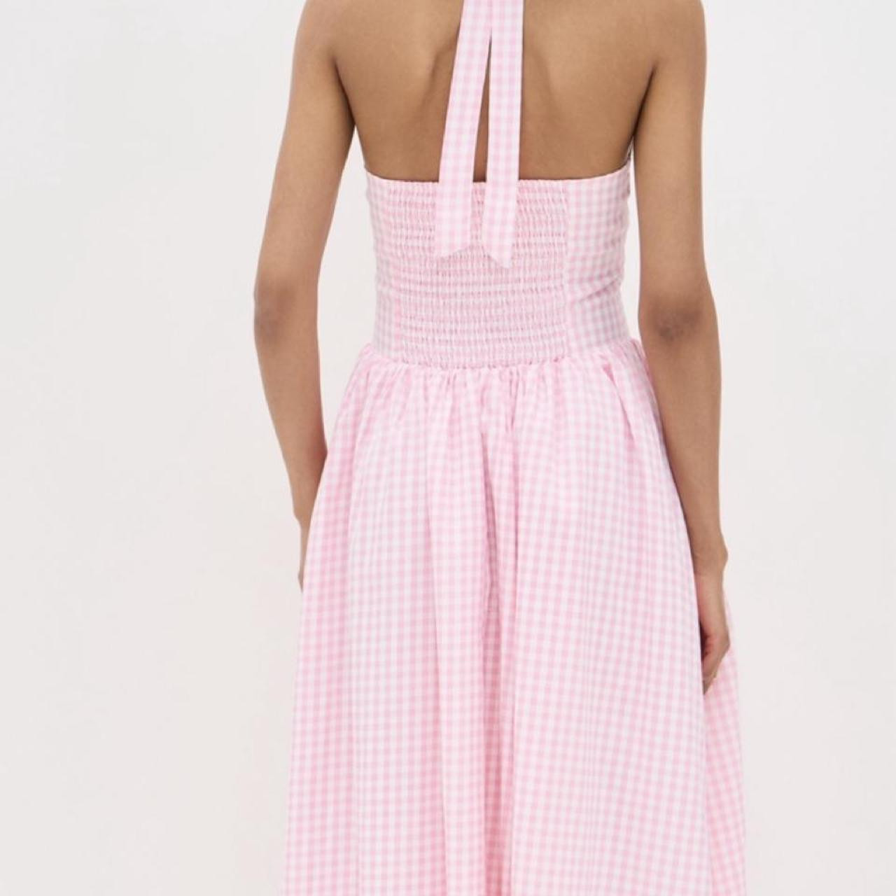 Runaway the Label Alicia Midi Dress in pink & white... | Depop | Depop US