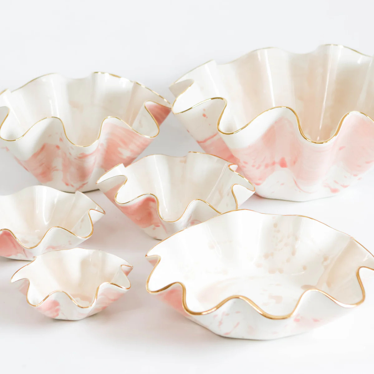 Pink Watercolor Abstract Bowl | Susan Gordon Pottery
