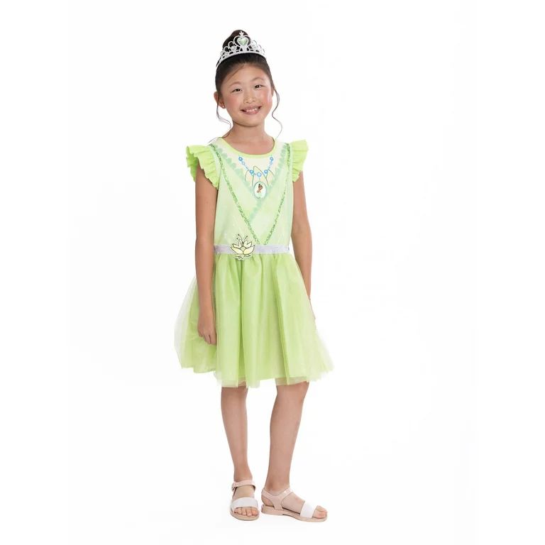 Disney Princess Girls Tiana Cosplay Dress, Sizes 4-16 | Walmart (US)