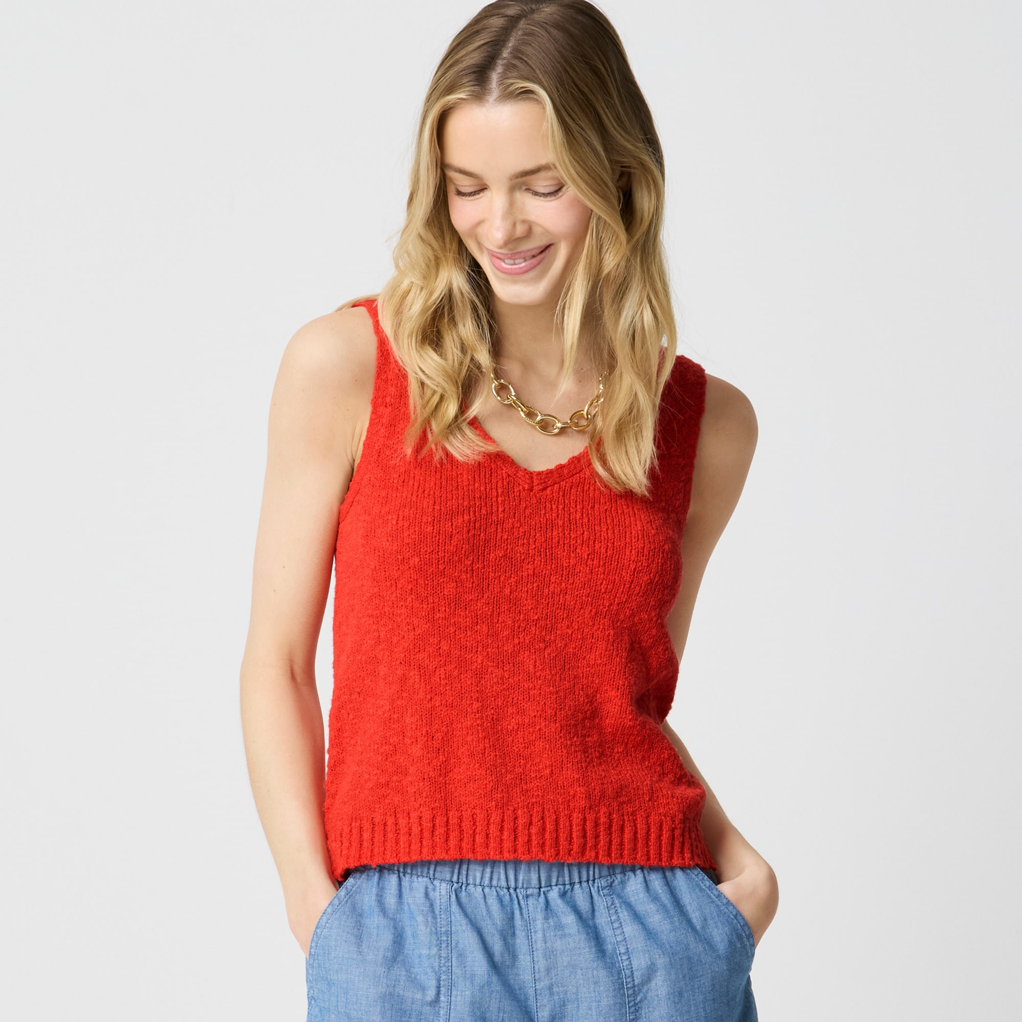 V-neck beach sweater-tank | J.Crew Factory