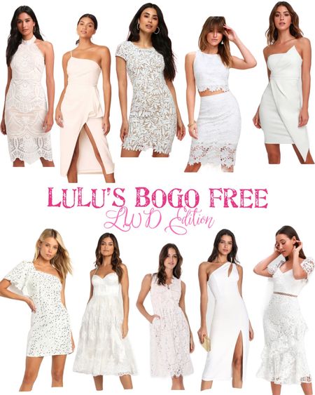 Lulu’s currently has all of their cocktail dresses buy one get one free! These are a few of the ones I’m snagging for my upcoming bridal events! 

#LTKunder100 #LTKsalealert #LTKwedding