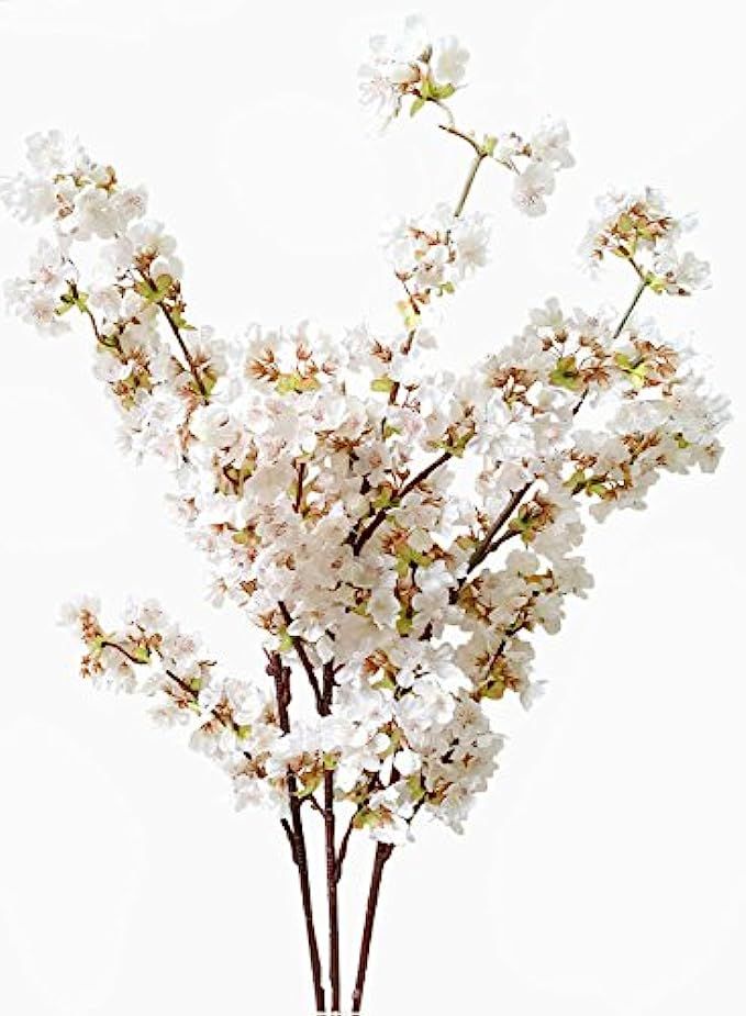 Ahvoler Artificial Cherry Blossom Branches Flowers Stems Silk Tall Fake Flower Arrangements for Home | Amazon (US)