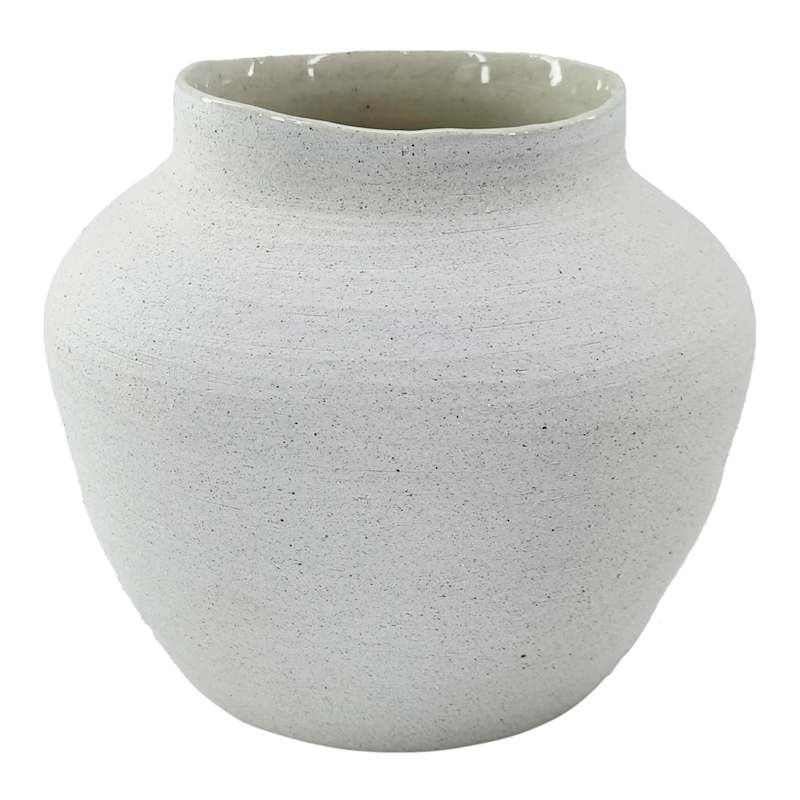 Brown Natural Textured Ceramic Pot, 10" | At Home