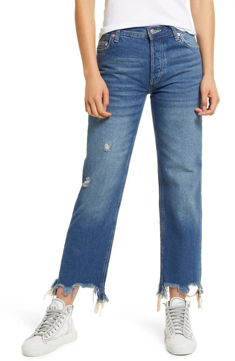Maggie Ripped Ankle Straight Leg Jeans | Nordstrom
