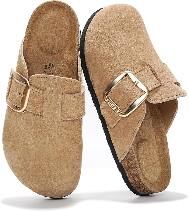Project Cloud 100% Genuine Leather Clogs for Women Shoes - Memory Foam Insole, Non-Slip & Natural... | Amazon (US)