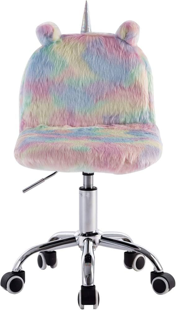 DM Furniture Cute Kids Study Desk Chair Colorful Animal Modern Rolling Chair Children Girl Boy Ad... | Amazon (US)