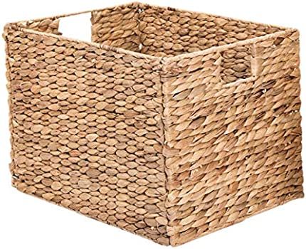 Westerly 2 Decorative Hand-Woven Small Water Hyacinth Wicker Storage Basket, 16x11x11 Perfect for Sh | Amazon (US)