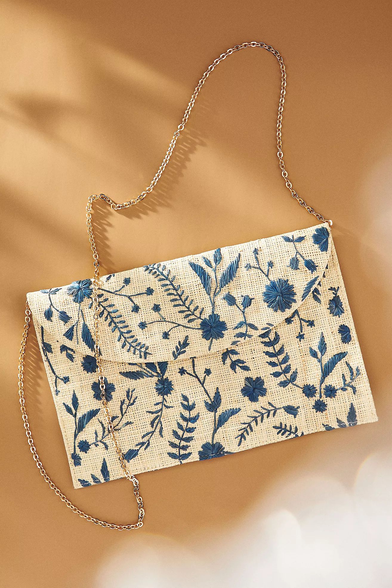 Kayu Tara Embroidered Straw Envelope Clutch Bag | Anthropologie (US)
