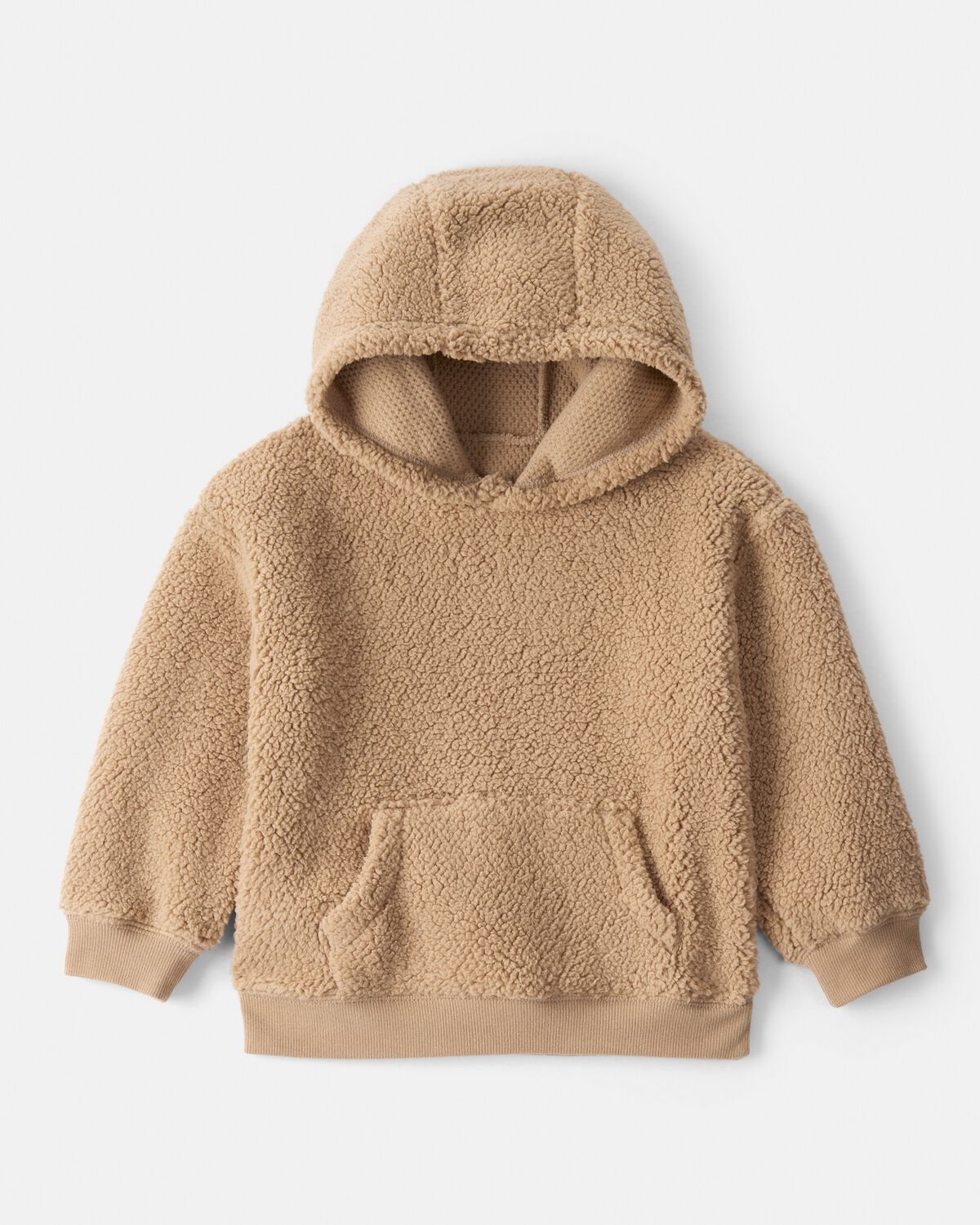 Toddler Boy Sherpa Long-Sleeve Hoodie - Brown | Carter's Inc