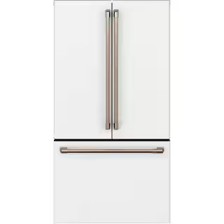 Cafe 23.1 cu. ft. Smart French Door Refrigerator in Matte White, Counter Depth and ENERGY STAR CW... | The Home Depot