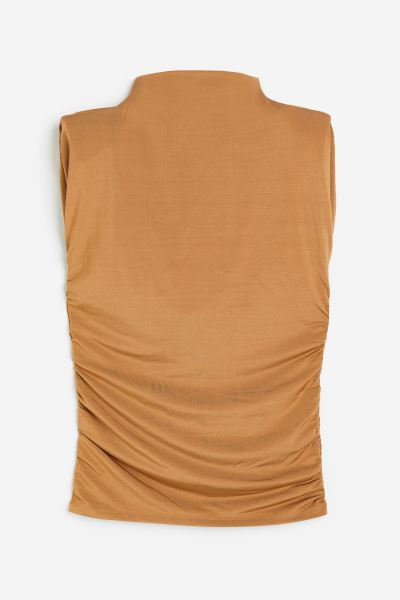 Drapiertes Top mit Schulterpolstern | H&M (DE, AT, CH, NL, FI)