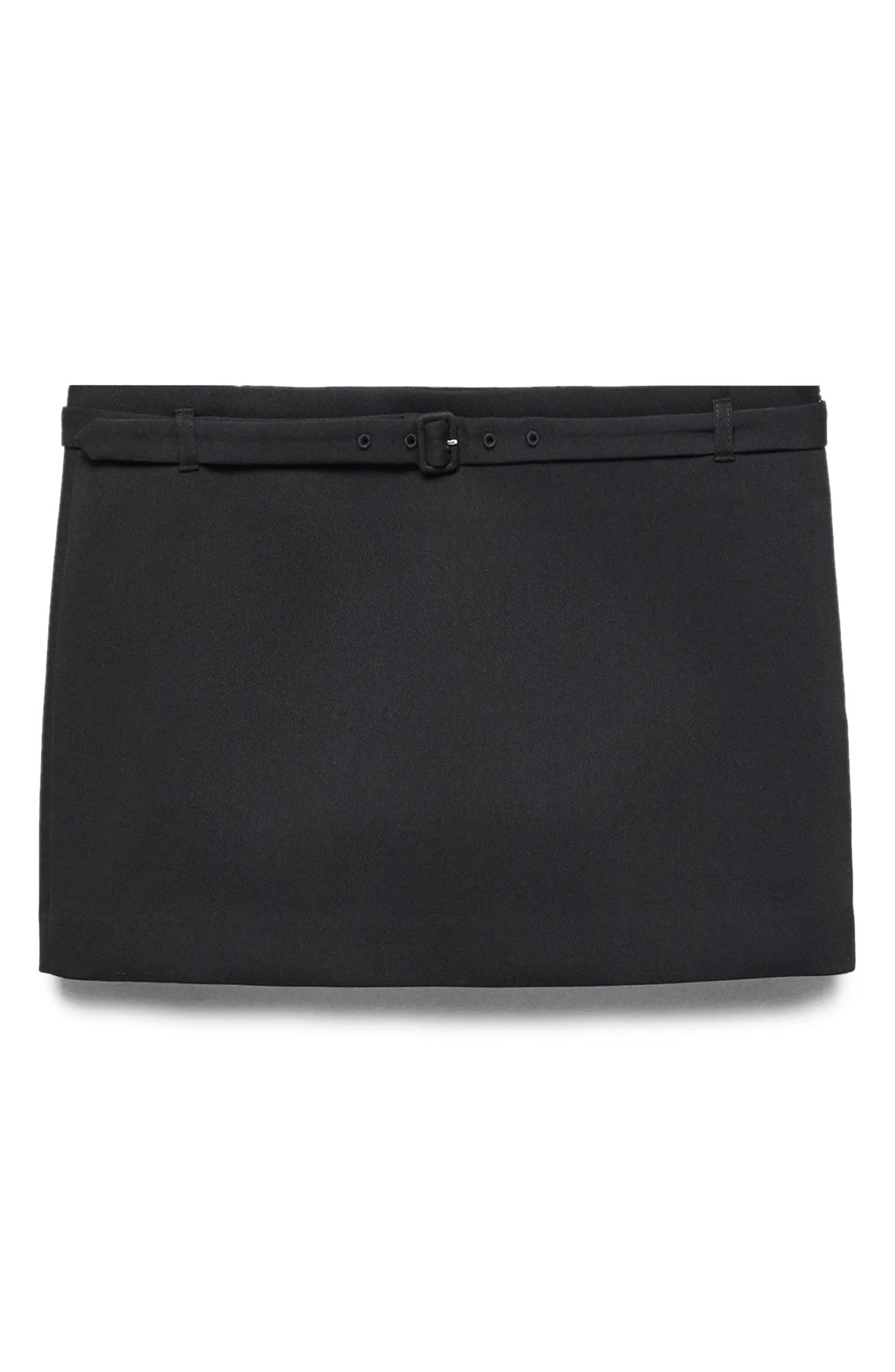 MANGO Straight Belted Miniskirt | Nordstrom | Nordstrom